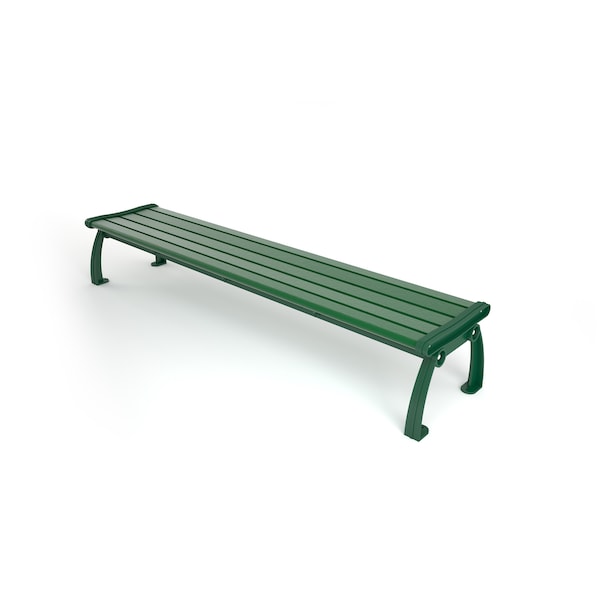 Frog Furnishings Green 8' Heritage Backless Bench with Green Frame PB 8GREGFHERBAC